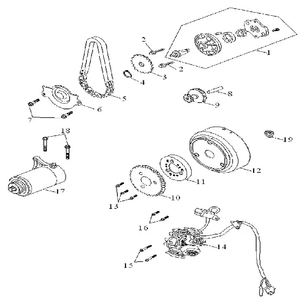 Kit Roue Libre Démarreur Triton 250 Baja 300 Baja