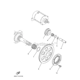 Roue Libre Démarreur 1UY-15590-01-00 YAMAHA RAPTOR 350 RHINO 450 GRIZZLY 400 450 WOLVERINE KODIAK 400 450 WARRIOR BIGBEAR