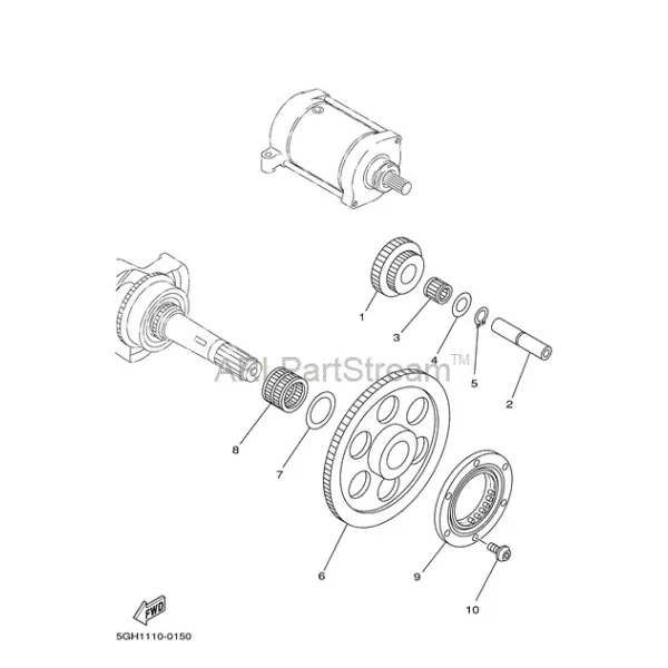 STARTER ONE-WAY ASSY 1UY-15590-01-00 YAMAHA RAPTOR 350 RHINO 450 GRIZZLY KODIAK 400 450 WARRIOR