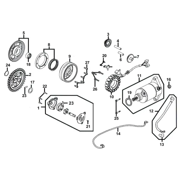 Alternateur Stator Kymco 400 MXU 465 MXU 400 Maxxer 450 Maxxer