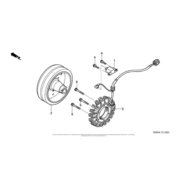 Stator Honda TRX650 Rincon OEM 31120-HN8-650 31120-HN8-003