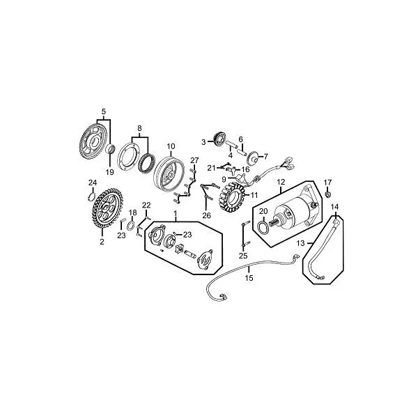 Démarreur Kymco 465 MXU 450 Maxxer 