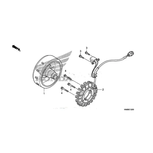 Volant Magnétique Rotor Honda TRX680FA Fourtrax Rincon 31110-HN8-A61