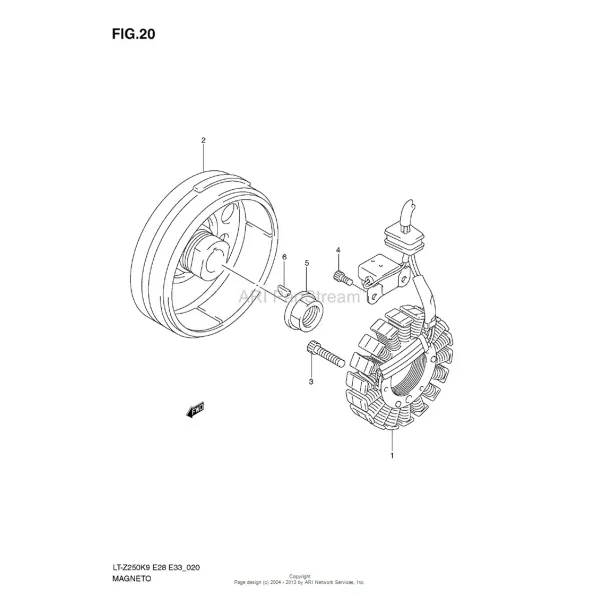 Volant Magnétique Rotor Suzuki LTZ250 LTF250 32102-05G00