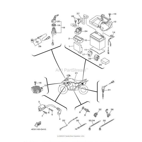 Boitier CDI Yamaha 250 Raptor 4D3-85540-00-00