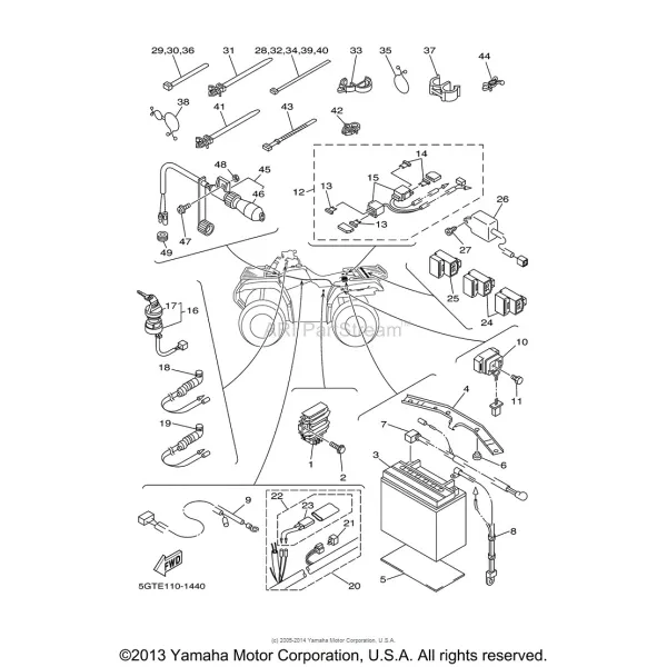 Faisceau Electrique Yamaha 600 Grizzly 5GT-82590-00-00