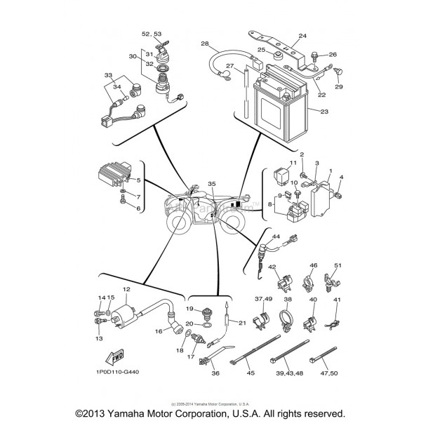 Faisceau Electrique Yamaha 250 Bear Tracker 4XE-82590-50-00 ski doo 550 wiring diagrams 