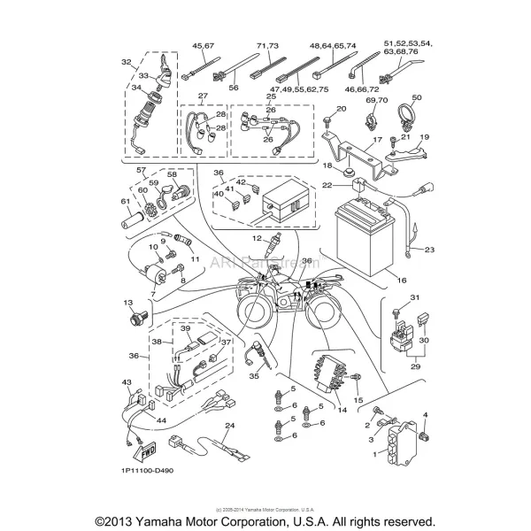 Faisceau Electrique Yamaha 400 Kodiak 400 Grizzly