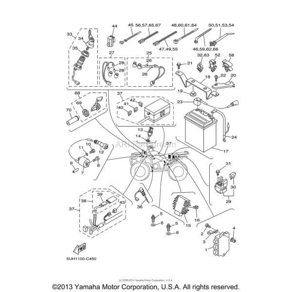 Faisceau Electrique Yamaha 700 Grizzly