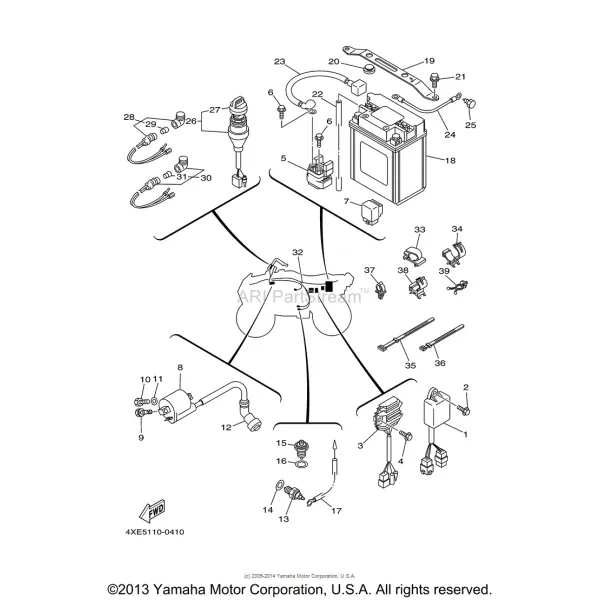 Wire Harness Yamaha 250 Bear Tracker 4XE-82590-10-00
