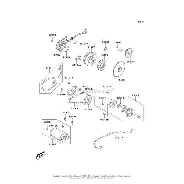 Stator - Kawasaki VN 800 Vulcan - VN 800 Drifter - VN 800 A Vulcan - VN 800 B Vulcan Classic