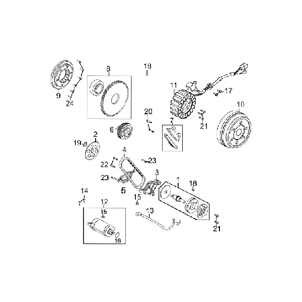 Alternateur Stator D406 Kymco 500 MXU DX IRS